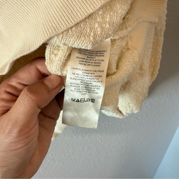 Free People "Found My Friend" Boucle Knit Sweater Pullover Women's Large - Picture 6 of 9